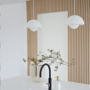 NATURAL OAK Acustic Panel Natural Veneer & White back